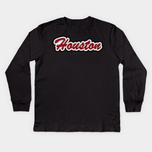 Football Fan of Houston Kids Long Sleeve T-Shirt